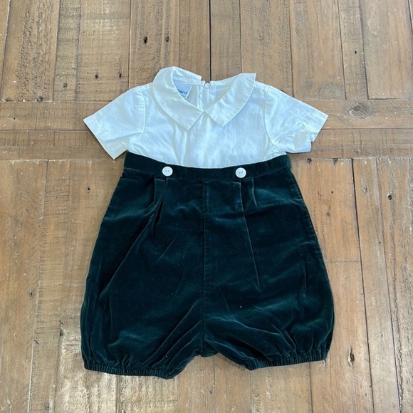 Oh Henry vintage velvet button down romper - Picture 1 of 7